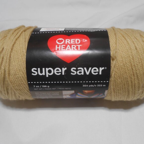 NEW RED HEART SUPER SAVER 7OZ. 364 YDS YARN BUFF CHAMOIS BEIGE MEDIUM 4 🧶 - Picture 5 of 9